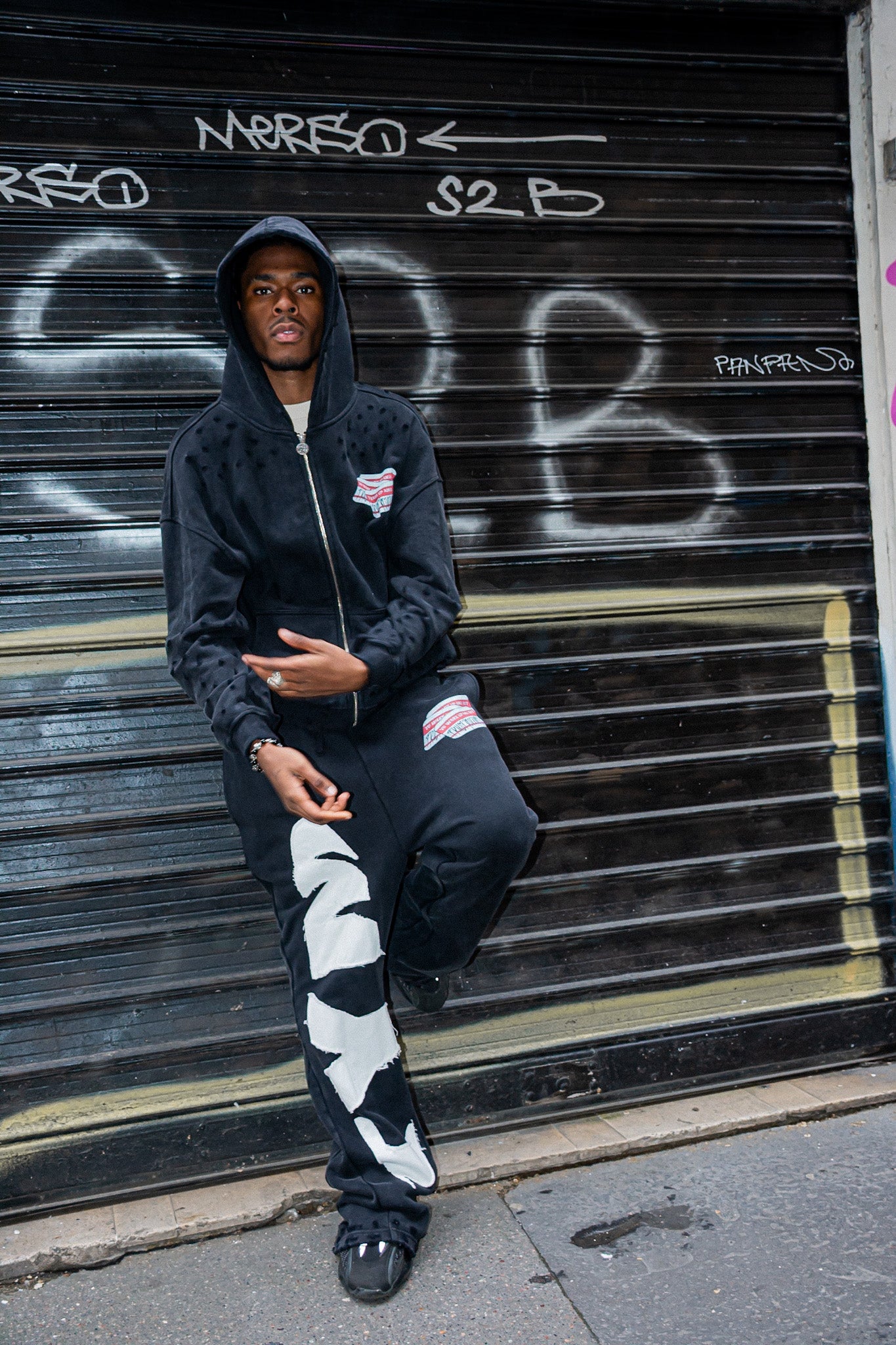 Black Zip Hoodie " Yo Wake Up & Just Trust Your Mind " ( Pre - Order )